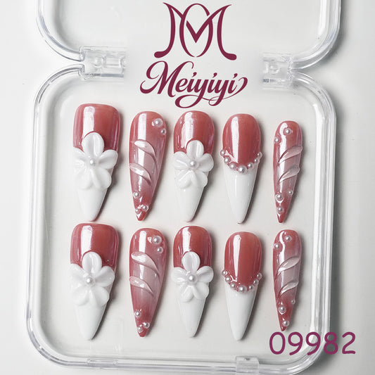 09982-MYY's designer original high-end design customized luxury hand-painted wearable nail art