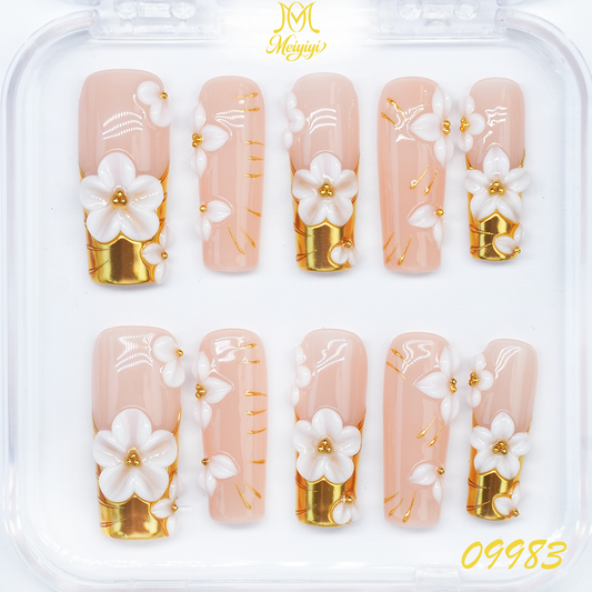 09983-MYY's designer original high-end design customized luxury hand-painted wearable nail art