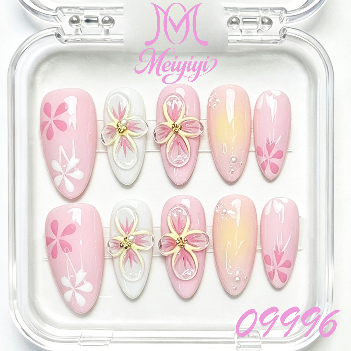 09996-MYY's designer original high-end design customized luxury hand-painted wearable nail art