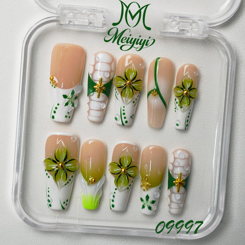 09997-MYY's designer original high-end design customized luxury hand-painted wearable nail art