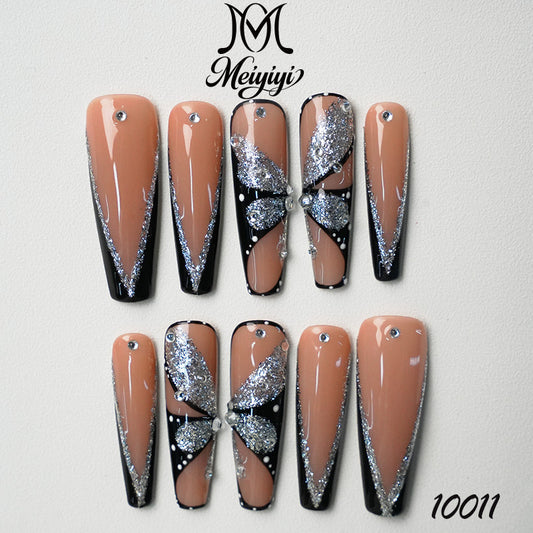 10011-MYY's designer original high-end design customized luxury hand-painted wearable nail art