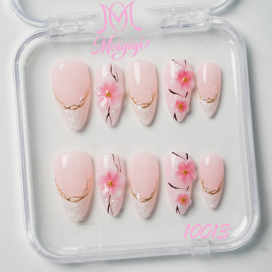 10013-MYY's designer original high-end design customized luxury hand-painted wearable nail art