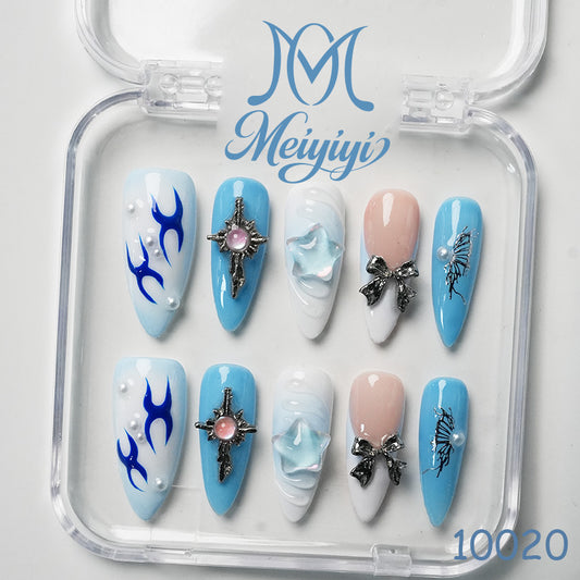 10020-MYY's designer original high-end design customized luxury hand-painted wearable nail art