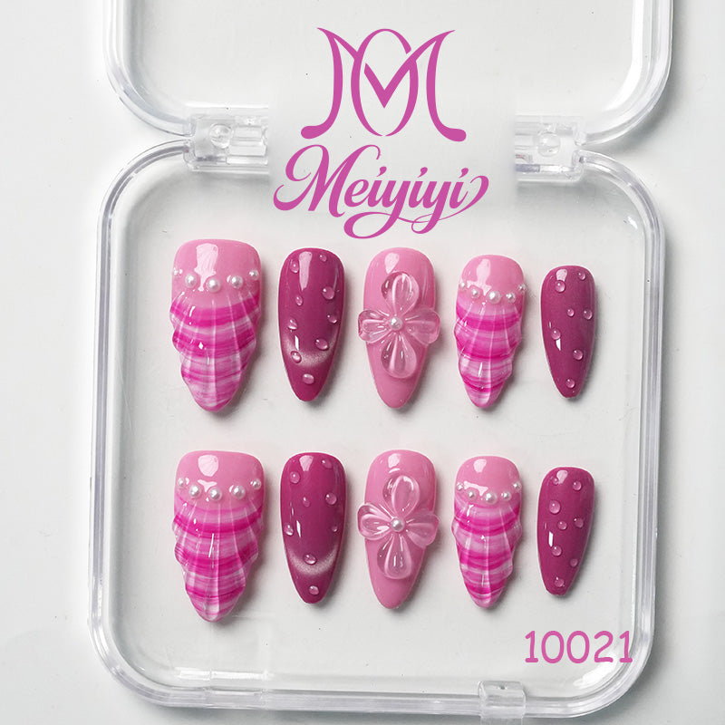 10021-MYY's designer original high-end design customized luxury hand-painted wearable nail art
