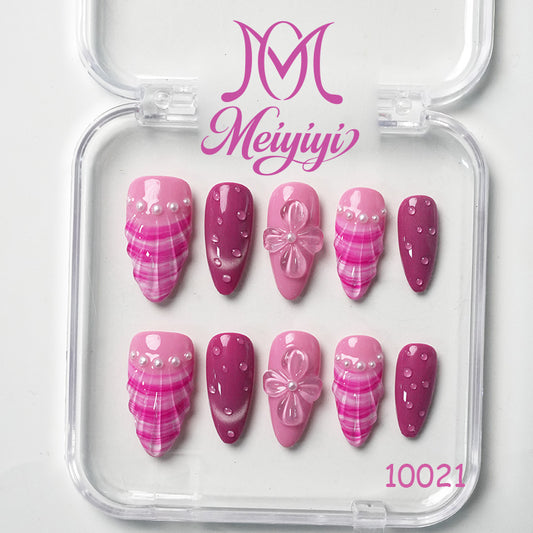 10021-MYY's designer original high-end design customized luxury hand-painted wearable nail art