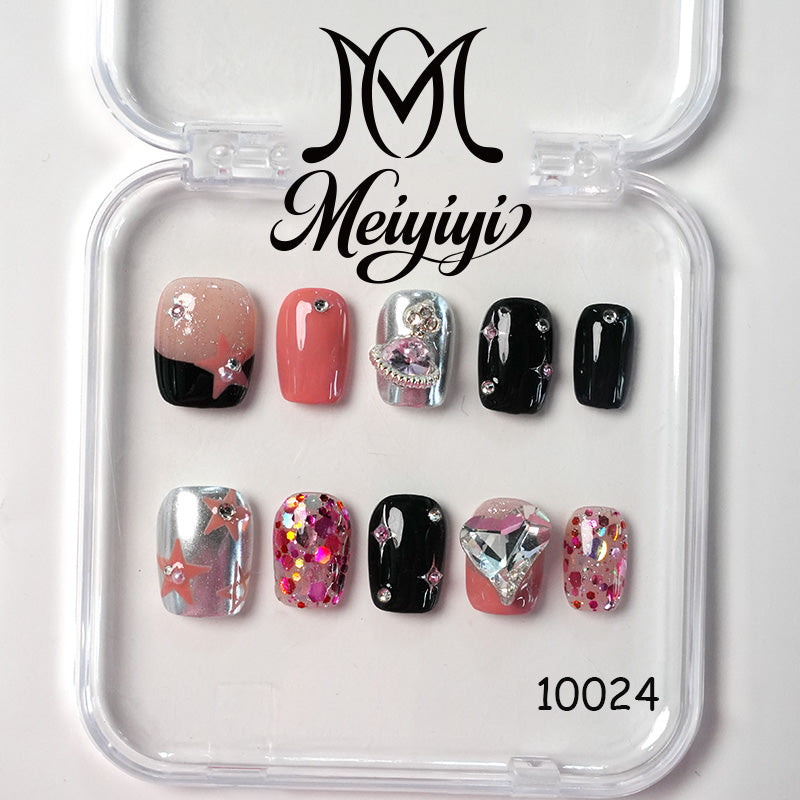 10024-MYY's designer original high-end design customized luxury hand-painted wearable nail art