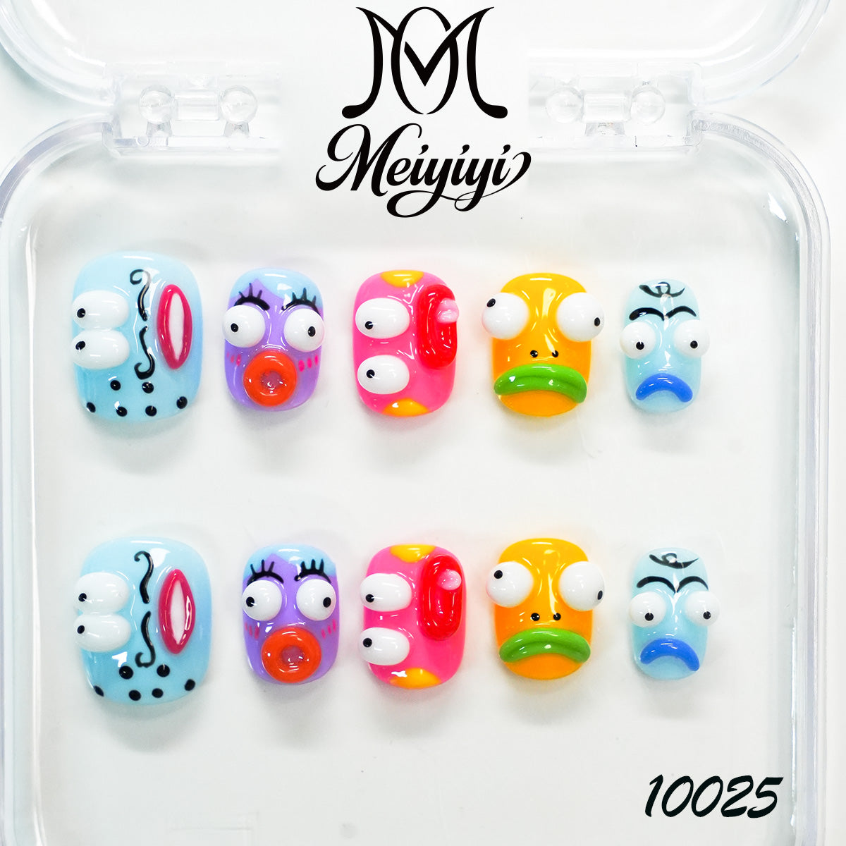 10025-MYY's designer original high-end design customized luxury hand-painted wearable nail art