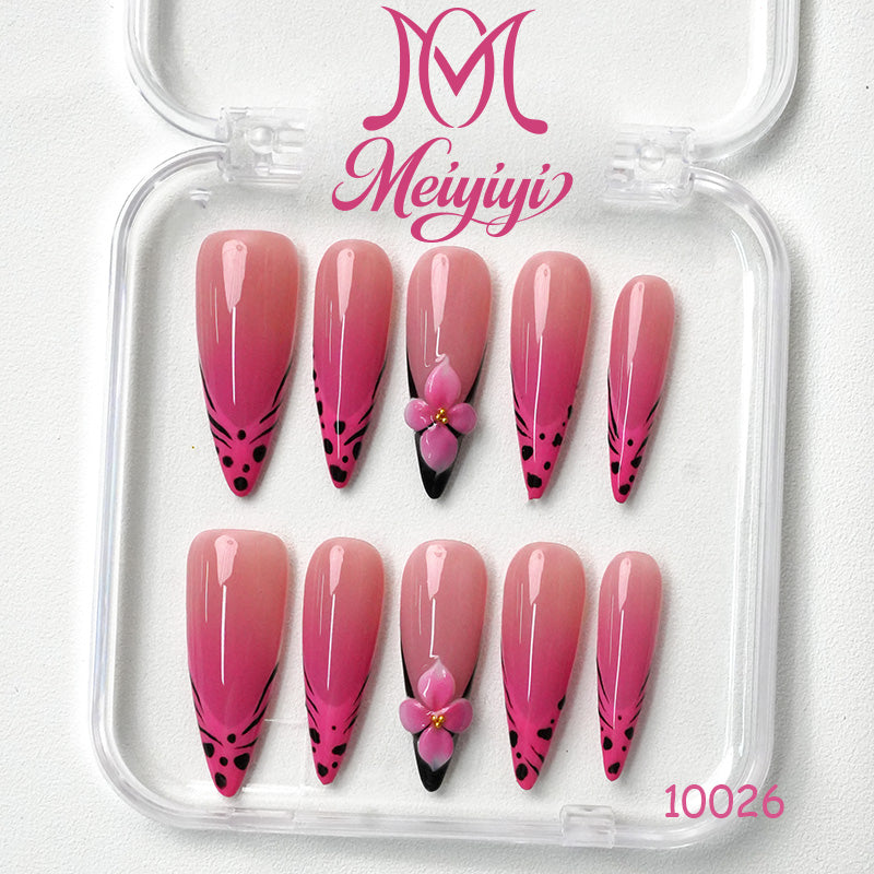 10026-MYY's designer original high-end design customized luxury hand-painted wearable nail art