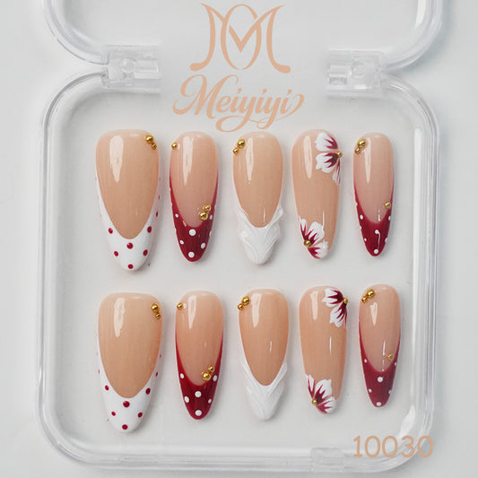 10030-MYY's designer original high-end design customized luxury hand-painted wearable nail art