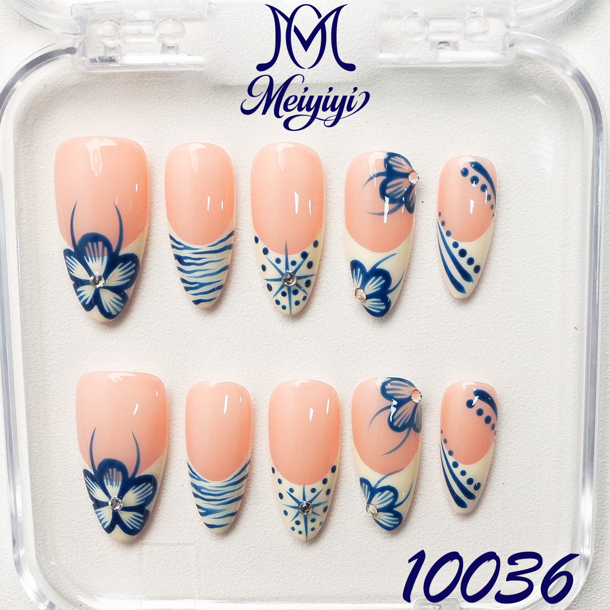 10036-MYY's designer original high-end design customized luxury hand-painted wearable nail art