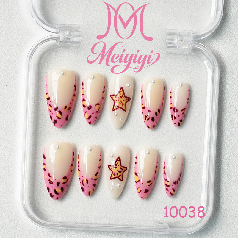 10038-MYY's designer original high-end design customized luxury hand-painted wearable nail art