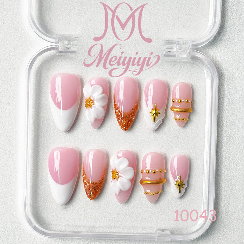 10043-MYY's designer original high-end design customized luxury hand-painted wearable nail art