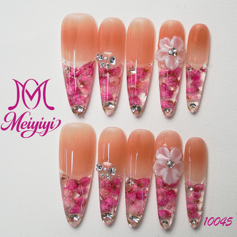 10045-MYY's designer original high-end design customized luxury hand-painted wearable nail art