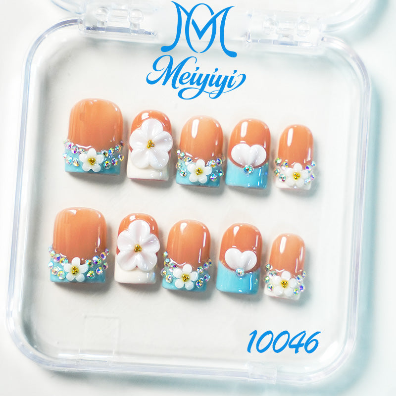 10046-MYY's designer original high-end design customized luxury hand-painted wearable nail art
