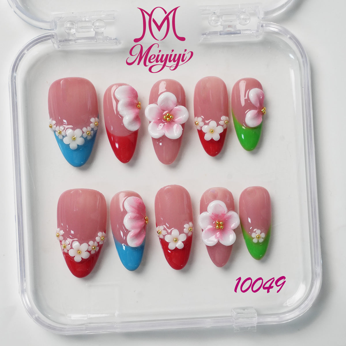 10049-MYY's designer original high-end design customized luxury hand-painted wearable nail art