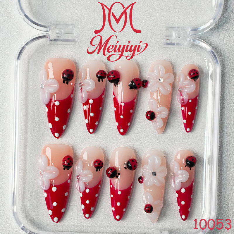 10053-MYY's designer original high-end design customized luxury hand-painted wearable nail art