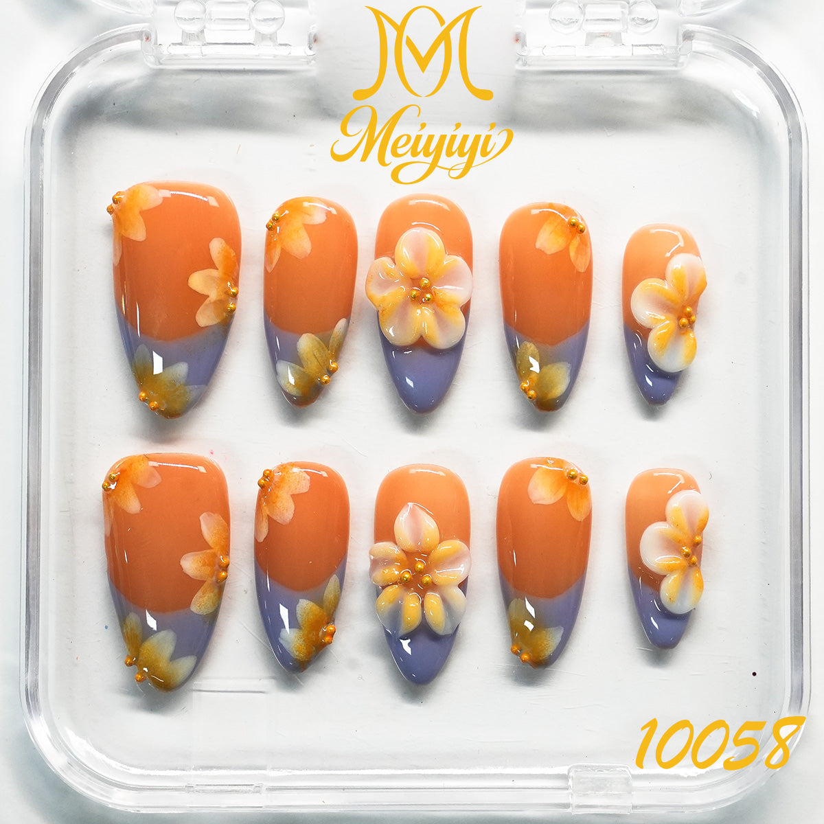10058-MYY's designer original high-end design customized luxury hand-painted wearable nail art
