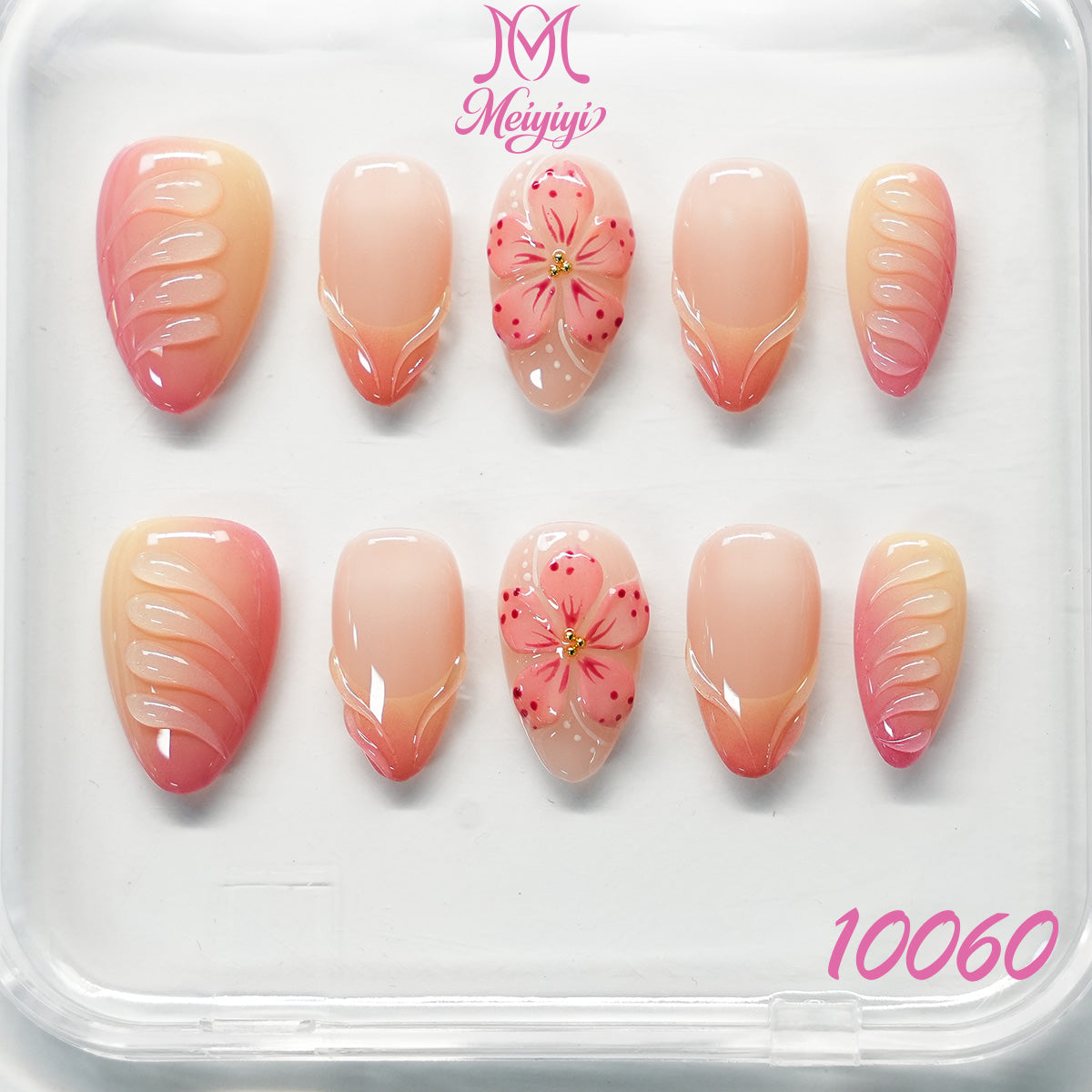 10060-MYY's designer original high-end design customized luxury hand-painted wearable nail art