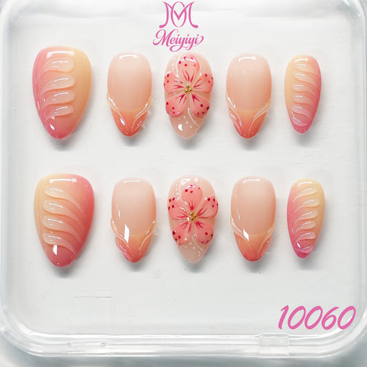10060-MYY's designer original high-end design customized luxury hand-painted wearable nail art