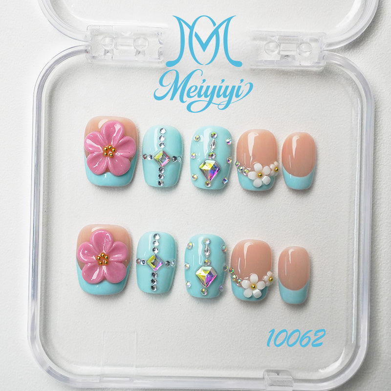 10062-MYY's designer original high-end design customized luxury hand-painted wearable nail art