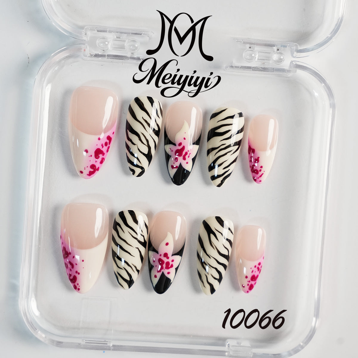 10066-MYY's designer original high-end design customized luxury hand-painted wearable nail art