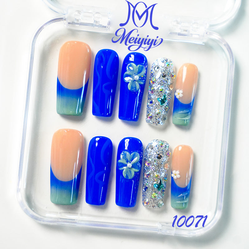 10071-MYY's designer original high-end design customized luxury hand-painted wearable nail art