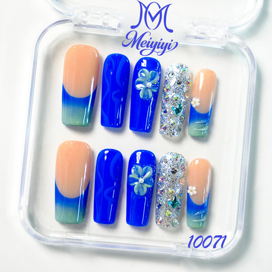 10071-MYY's designer original high-end design customized luxury hand-painted wearable nail art