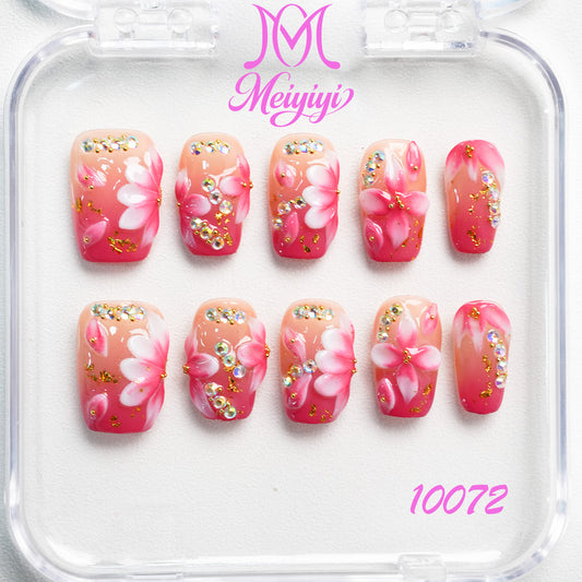 10072-MYY's designer original high-end design customized luxury hand-painted wearable nail art