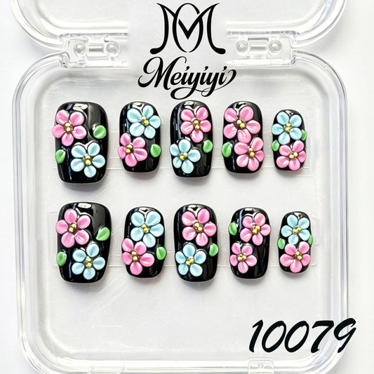 10079-MYY's designer original high-end design customized luxury hand-painted wearable nail art