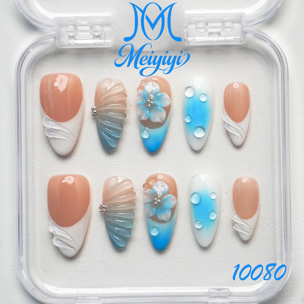 10080-MYY's designer original high-end design customized luxury hand-painted wearable nail art