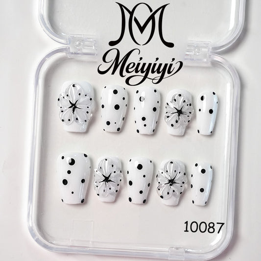 10087-MYY's designer original high-end design customized luxury hand-painted wearable nail art