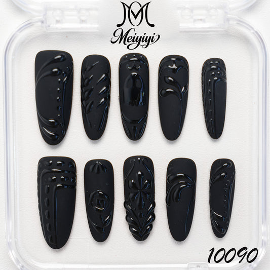 10090-MYY's designer original high-end design customized luxury hand-painted wearable nail art