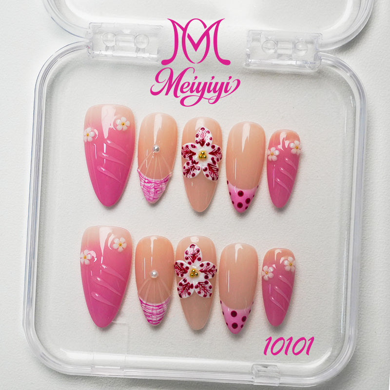 10101-MYY's designer original high-end design customized luxury hand-painted wearable nail art