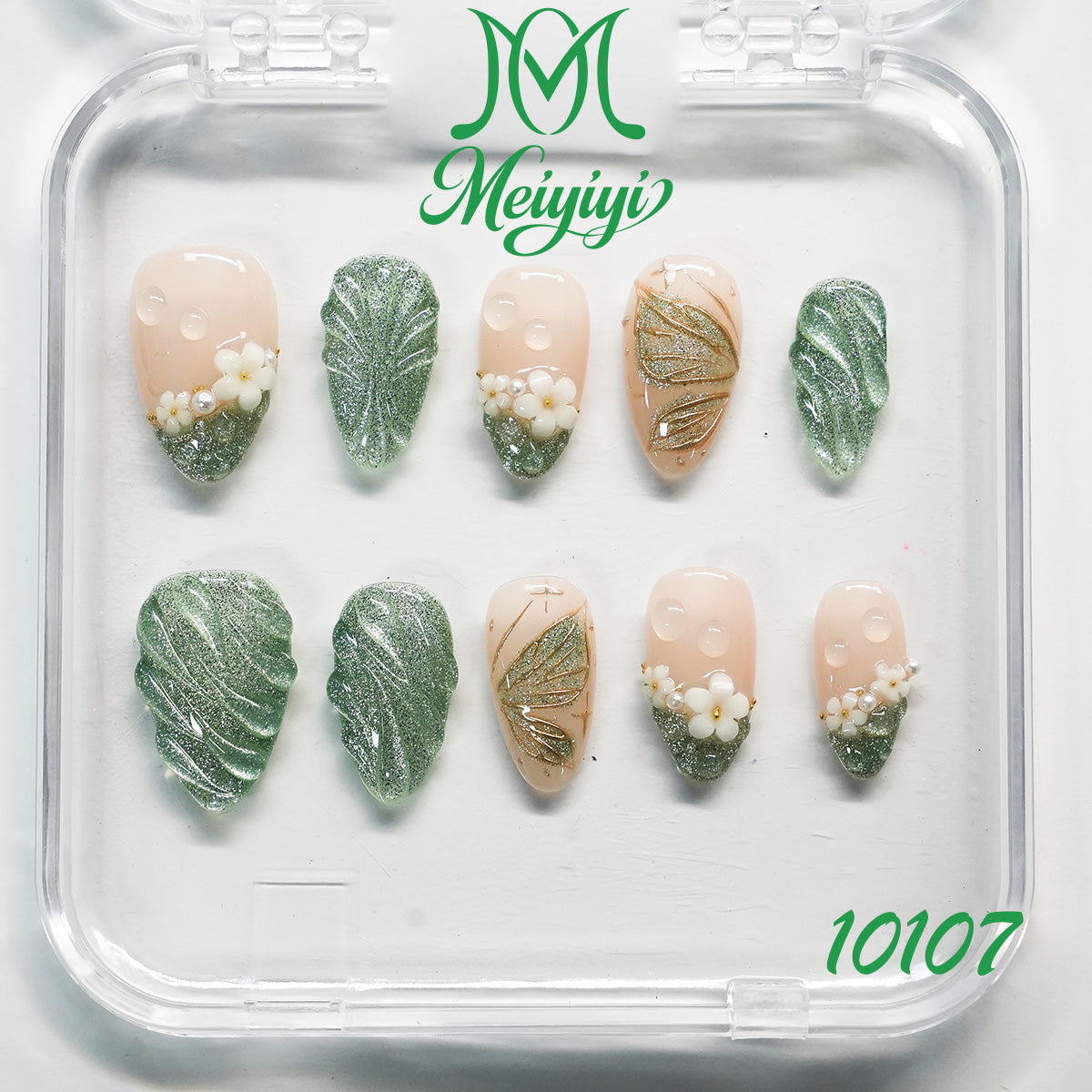 10107-MYY's designer original high-end design customized luxury hand-painted wearable nail art