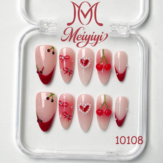 10108-MYY's designer original high-end design customized luxury hand-painted wearable nail art