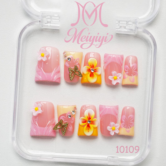 10109-MYY's designer original high-end design customized luxury hand-painted wearable nail art