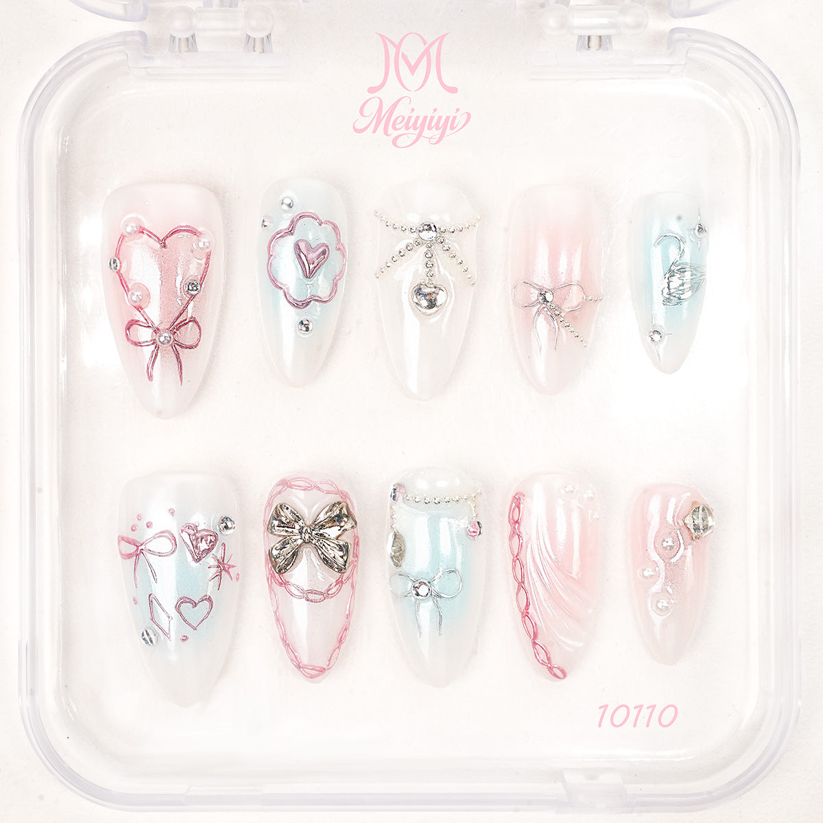 10110-MYY's designer original high-end design customized luxury hand-painted wearable nail art