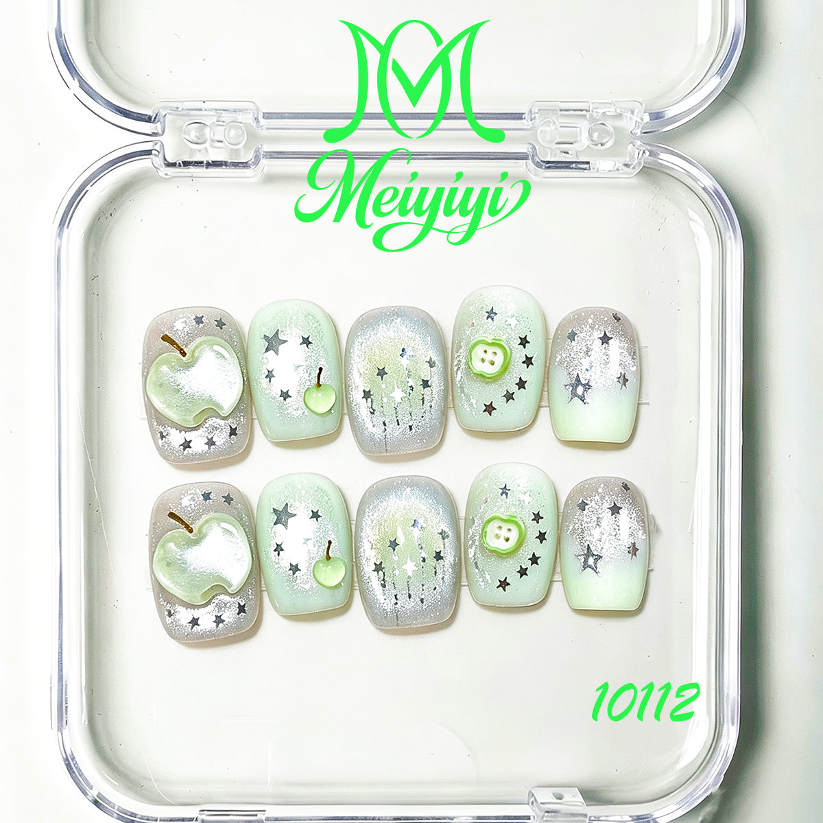 10112-MYY's designer original high-end design customized luxury hand-painted wearable nail art