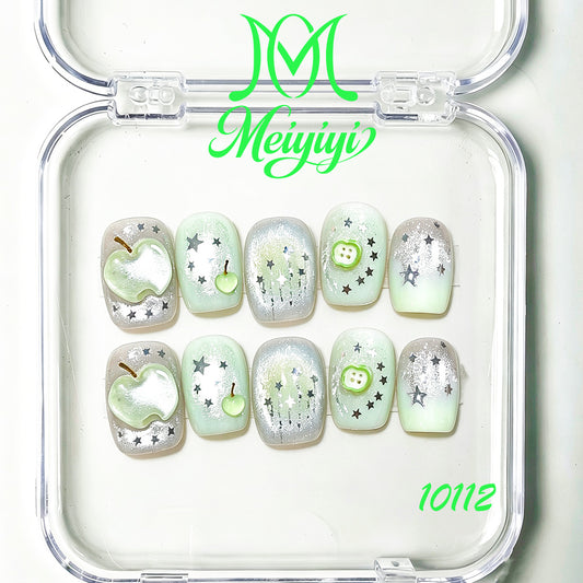 10112-MYY's designer original high-end design customized luxury hand-painted wearable nail art