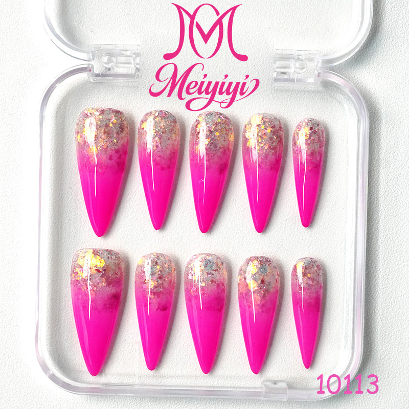 10113-MYY's designer original high-end design customized luxury hand-painted wearable nail art