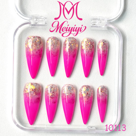 10113-MYY's designer original high-end design customized luxury hand-painted wearable nail art