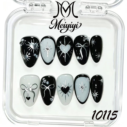 10115-MYY's designer original high-end design customized luxury hand-painted wearable nail art