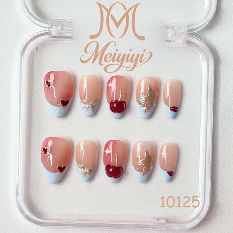 10125-MYY's designer original high-end design customized luxury hand-painted wearable nail art