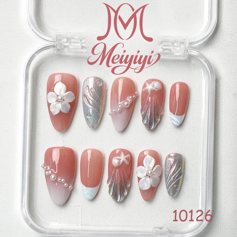 10126-MYY's designer original high-end design customized luxury hand-painted wearable nail art