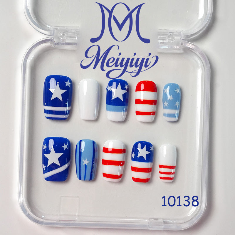 10138-MYY's designer original high-end design customized luxury hand-painted wearable nail art