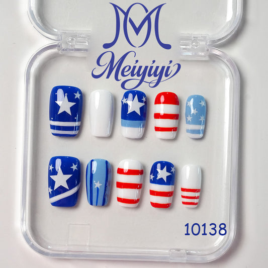 10138-MYY's designer original high-end design customized luxury hand-painted wearable nail art