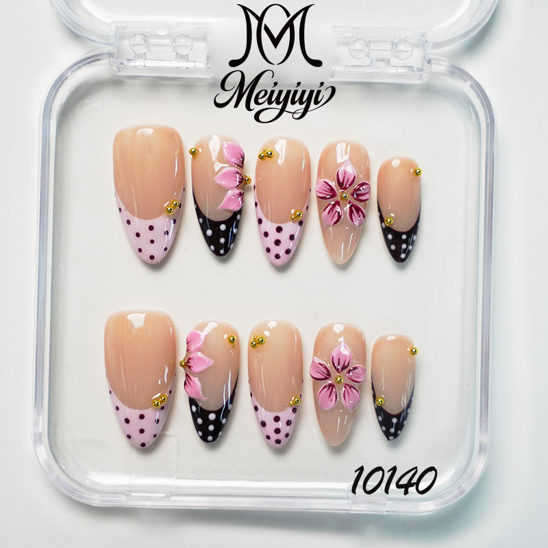 10140-MYY's designer original high-end design customized luxury hand-painted wearable nail art