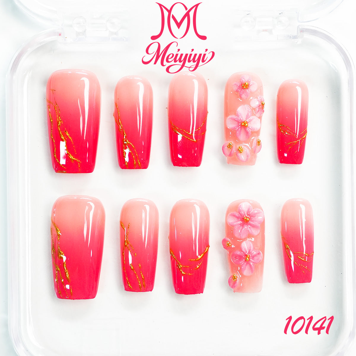 10141-MYY's designer original high-end design customized luxury hand-painted wearable nail art