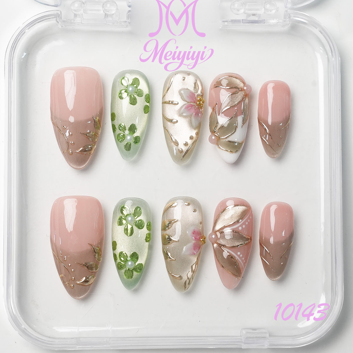 10143-MYY's designer original high-end design customized luxury hand-painted wearable nail art