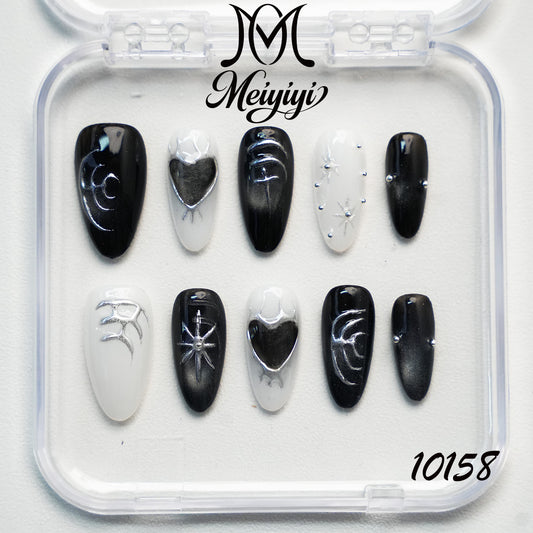 10158-MYY's designer original high-end design customized luxury hand-painted wearable nail art
